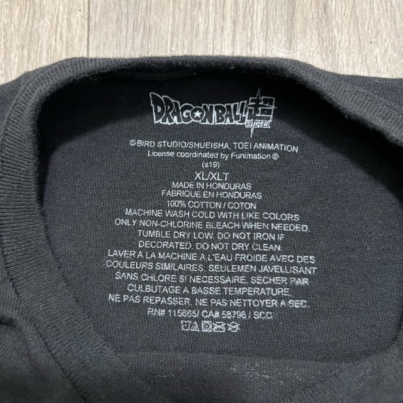 Dragon Ball Z Super Black Graphic T-Shirt Size XL - Picture 3 of 5
